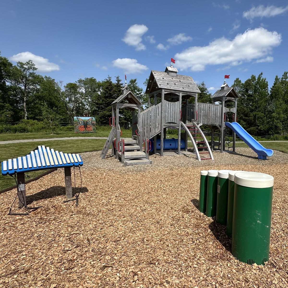 children's play area at milbridge ocmmons