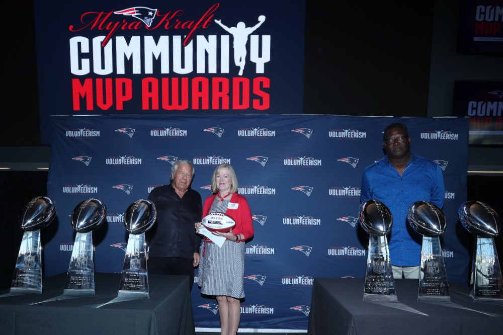 Robert Kraft And The New England Patriots Foundation Honor Chris Kuhni With A 2021 Myra Kraft Community MVP Award